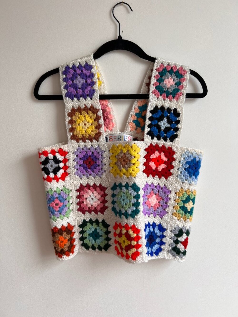 The Series NY Crochet Granny Square Top, Small